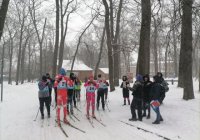 12 февраля на Олимпийской аллее неслышащие лыжники 